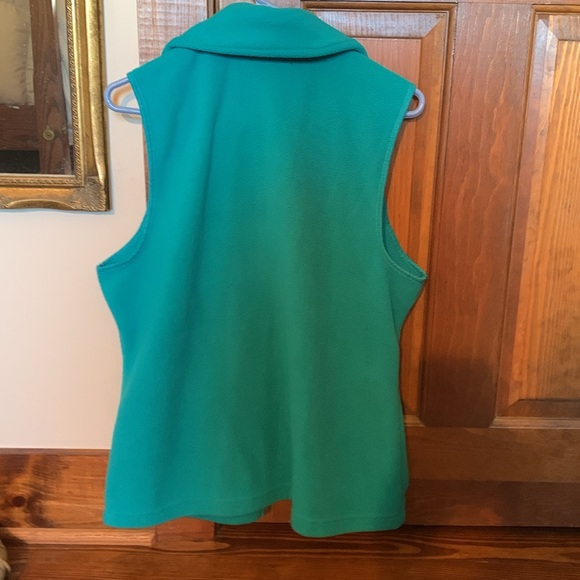 Chaps Sport Aqua/Turquoise Fleece Sports Vest size L - Picture 2 of 5